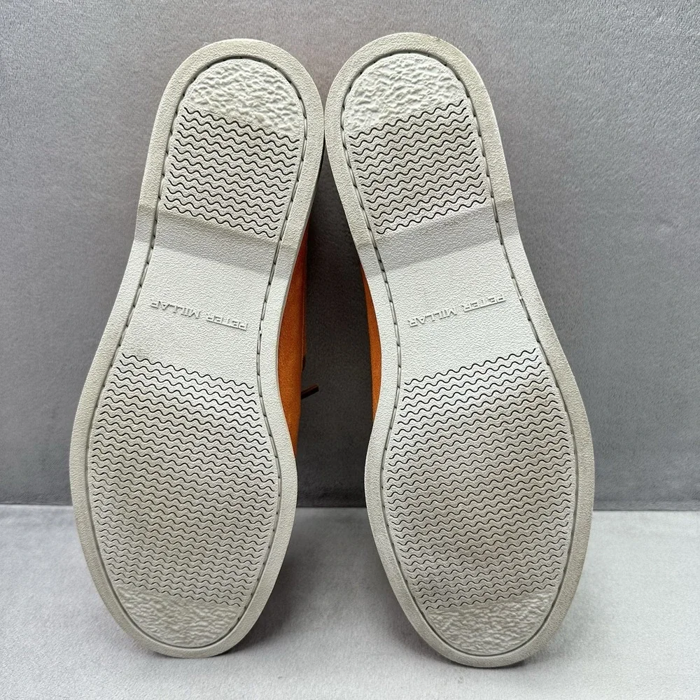 Peter Millar Excursionist Mens Size 11.5 (M) Boat Shoes Papaya Suede Slip-On EUC